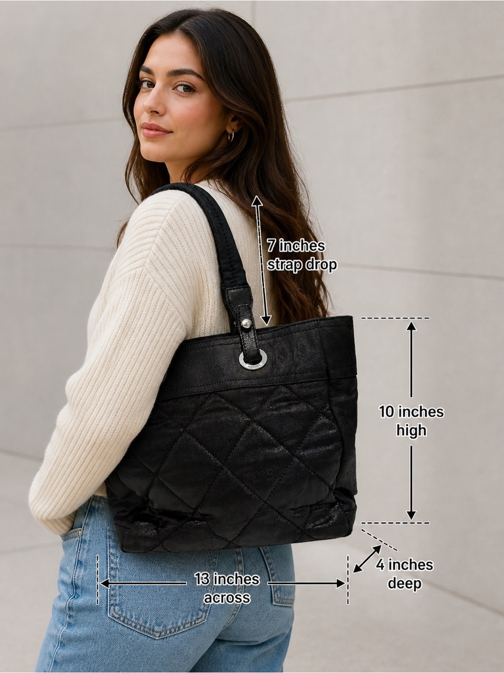 Authentic Chanel Black Quilted Tote Bag w/ certificate